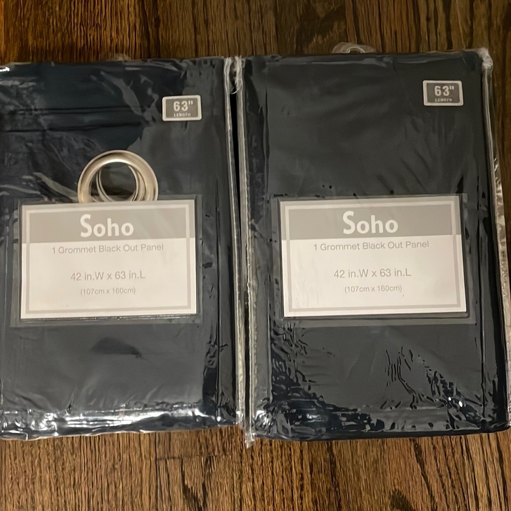 BLACK OUT CURTAINS 63"